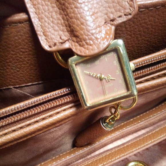 Cognac Brown Joy and Iman Large Leather Tote - Picture 6 of 6